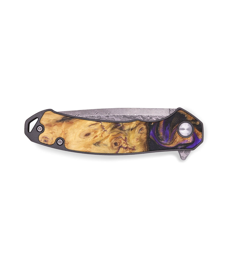 EDC Wood+Resin Pocket Knife - Louis (Purple, 686187)