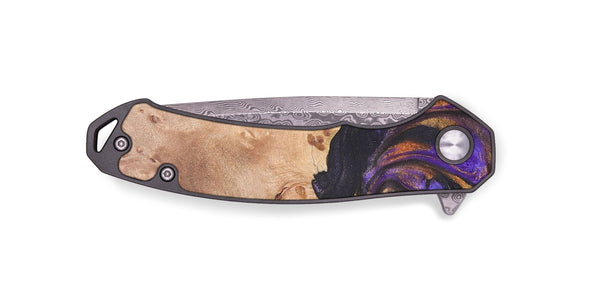 EDC Wood+Resin Pocket Knife - Brooks (Purple, 686189)