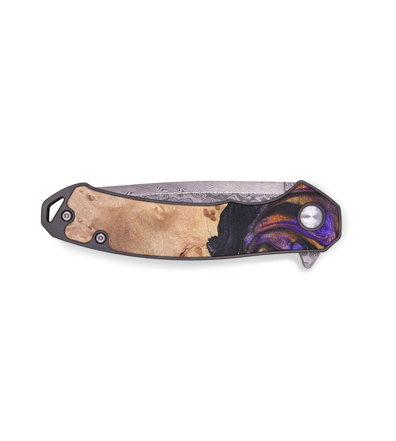 EDC Wood+Resin Pocket Knife - Brooks (Purple, 686189)