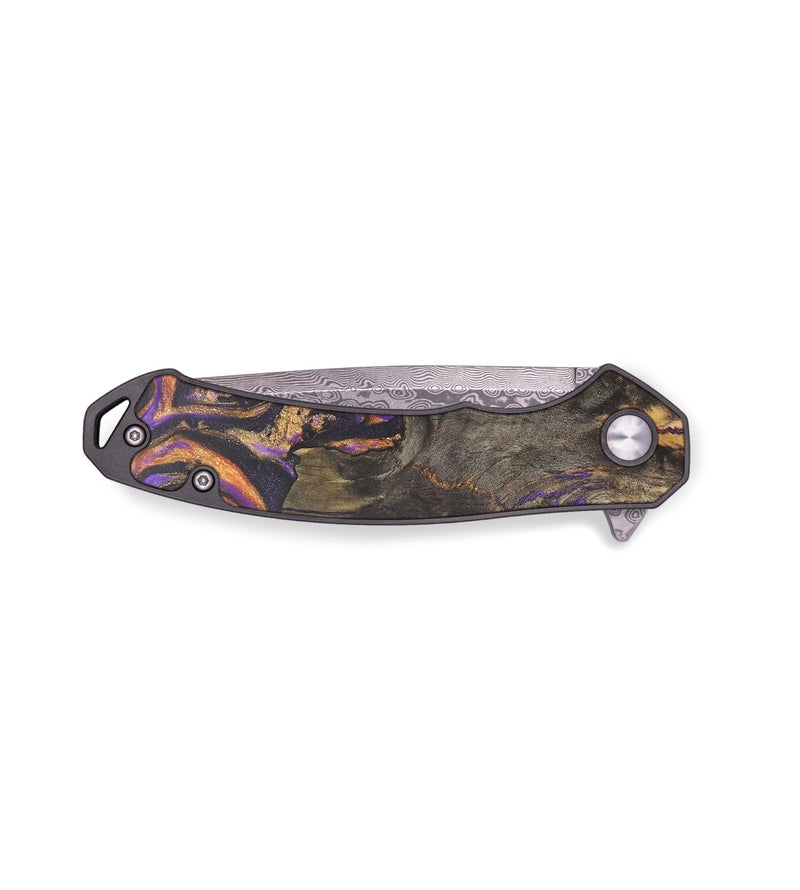 EDC Wood+Resin Pocket Knife - Aubrie (Purple, 686190)
