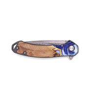 EDC Wood+Resin Pocket Knife - Adaline (Blue, 686191)