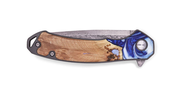 EDC Wood+Resin Pocket Knife - Adaline (Blue, 686191)