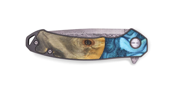 EDC Wood+Resin Pocket Knife - Gavin (Blue, 686195)