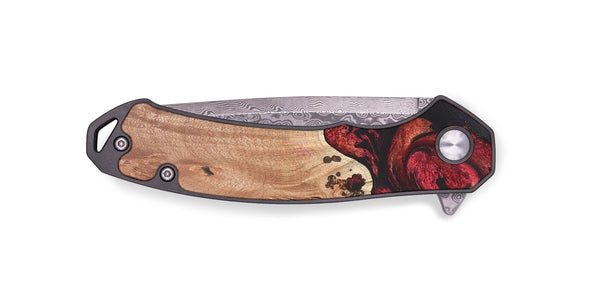 EDC Wood+Resin Pocket Knife - Madison (Red, 686220)