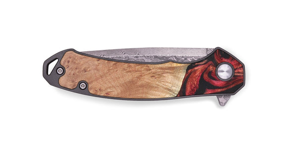 EDC Wood+Resin Pocket Knife - Ashanti (Red, 686221)