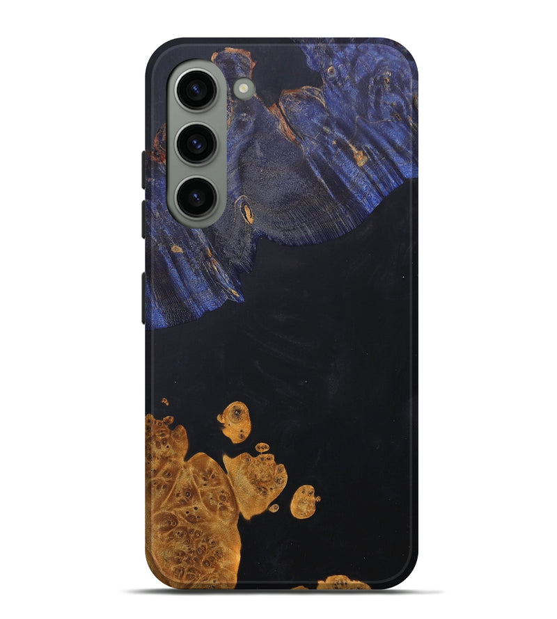 Galaxy S23 Plus Wood+Resin Live Edge Phone Case - Gianna (Pure Black, 686330)