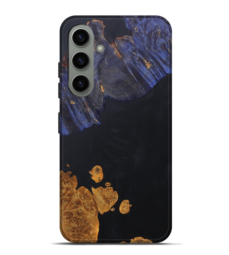 Galaxy S24 Plus Wood+Resin Live Edge Phone Case - Gianna (Pure Black, 686330)
