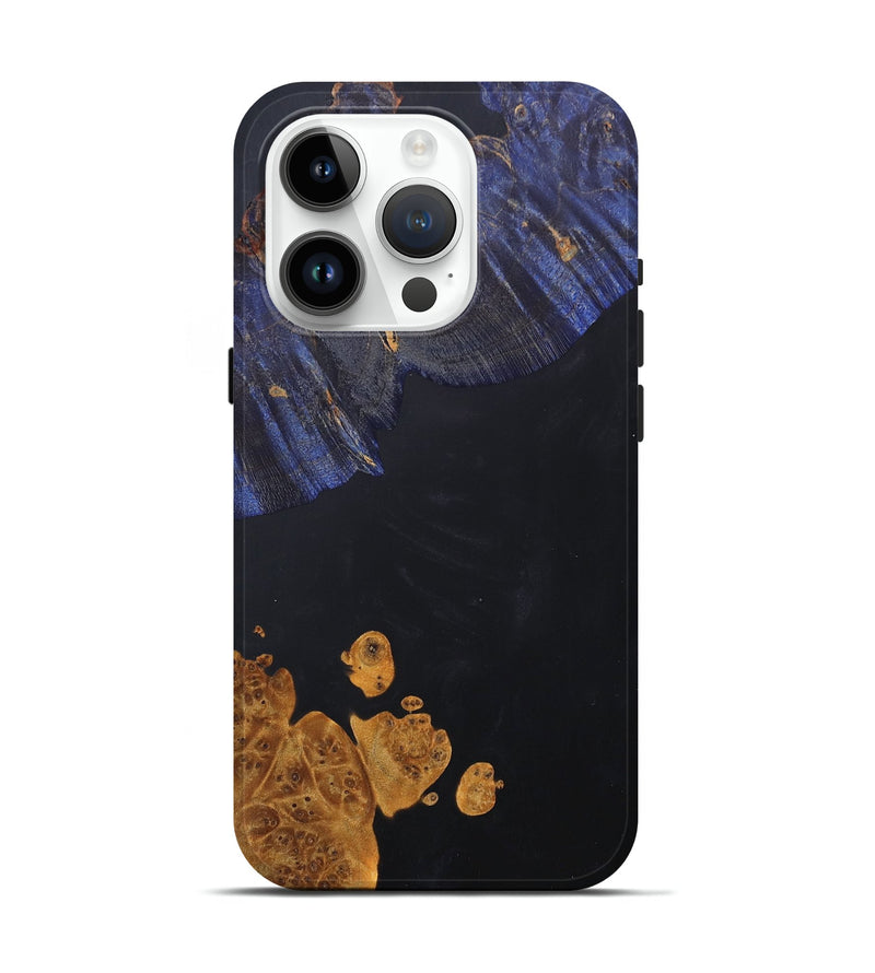 iPhone 15 Pro Wood+Resin Live Edge Phone Case - Gianna (Pure Black, 686330)