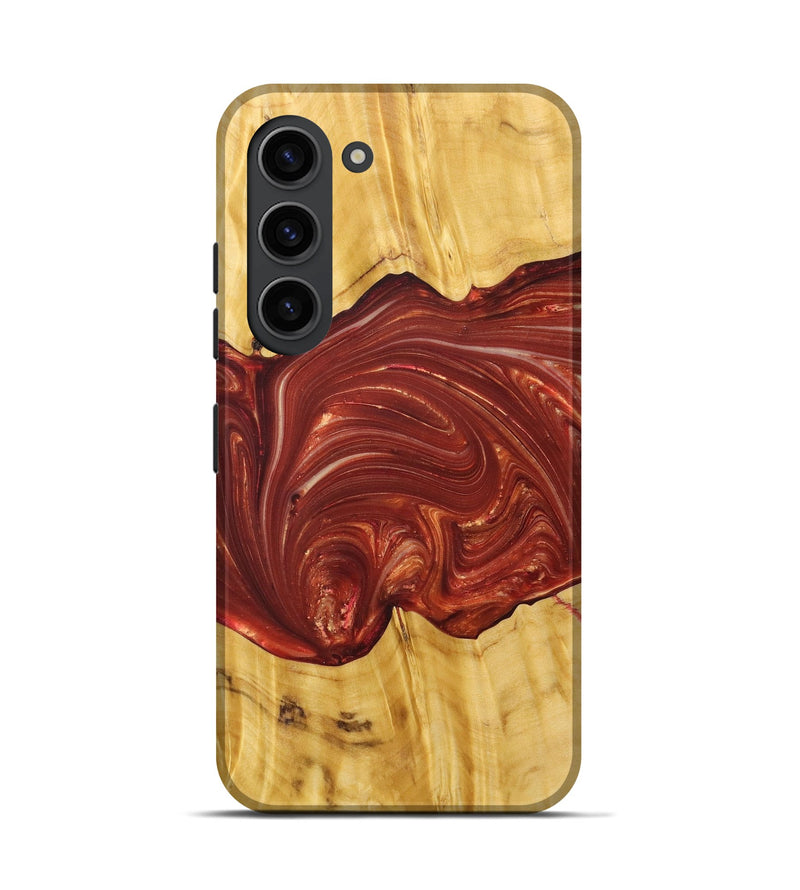 Galaxy S23 Wood+Resin Live Edge Phone Case - Xander (Red, 686335)