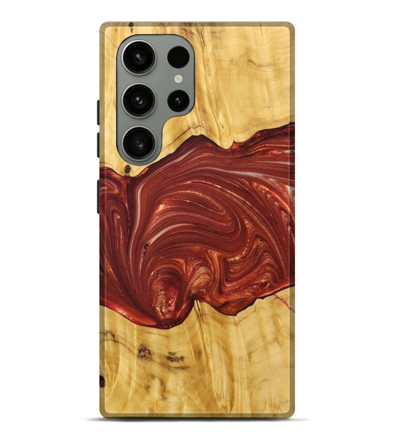 Galaxy S23 Ultra Wood+Resin Live Edge Phone Case - Xander (Red, 686335)