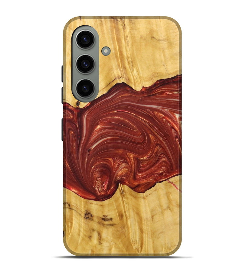 Galaxy S24 Plus Wood+Resin Live Edge Phone Case - Xander (Red, 686335)