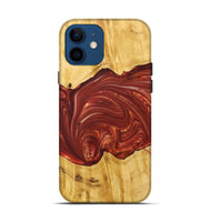iPhone 12 Wood+Resin Live Edge Phone Case - Xander (Red, 686335)