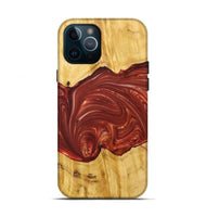 iPhone 12 Pro Wood+Resin Live Edge Phone Case - Xander (Red, 686335)