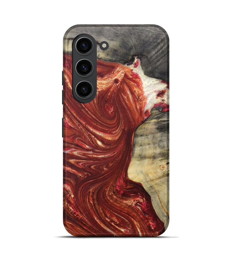 Galaxy S23 Wood+Resin Live Edge Phone Case - Connie (Red, 686341)