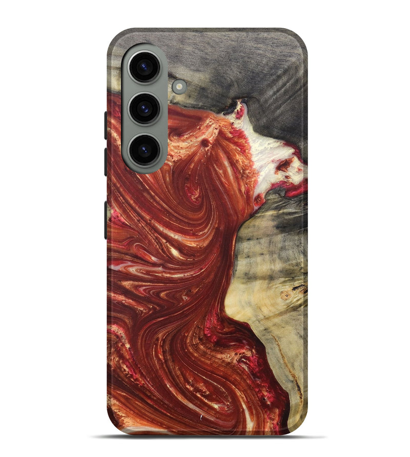 Galaxy S24 Plus Wood+Resin Live Edge Phone Case - Connie (Red, 686341)