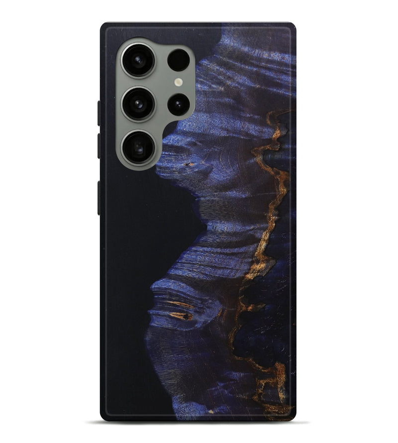Galaxy S24 Ultra Wood+Resin Live Edge Phone Case - Betty (Pure Black, 686455)