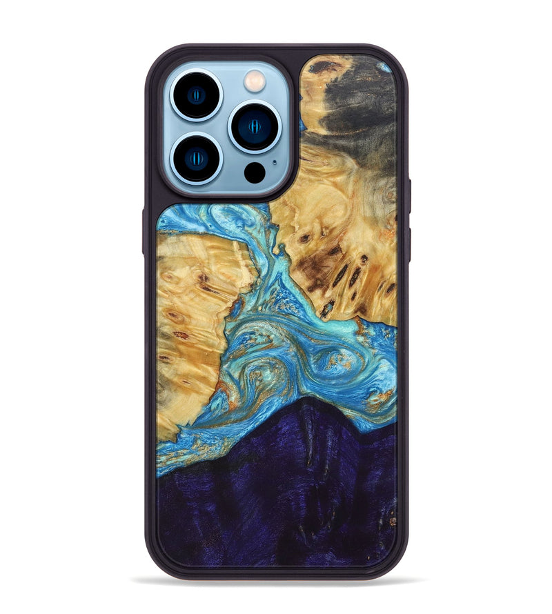 iPhone 14 Pro Max Wood+Resin Phone Case - Brad (Mosaic, 686499)