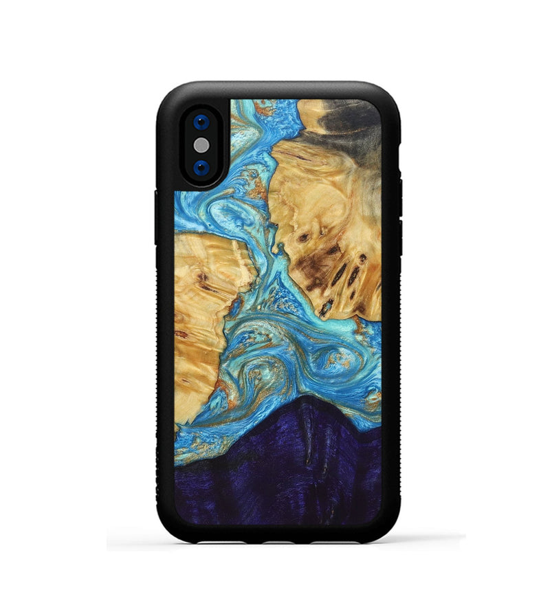iPhone Xs Wood+Resin Phone Case - Brad (Mosaic, 686499)