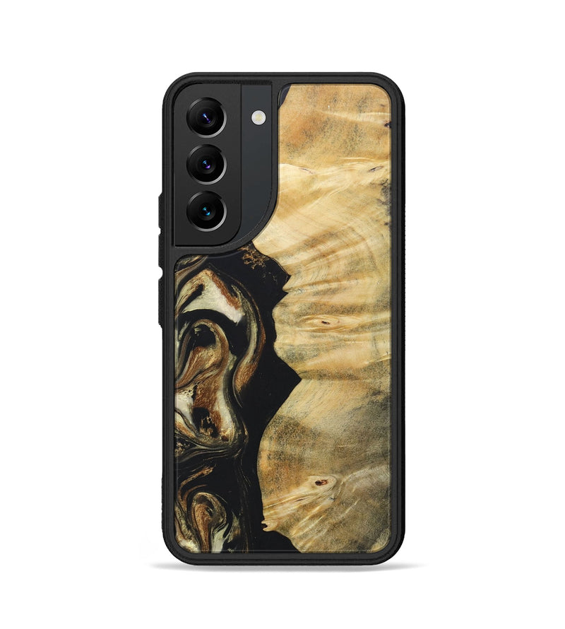 Galaxy S22 Wood+Resin Phone Case - Miguel (Black & White, 686542)