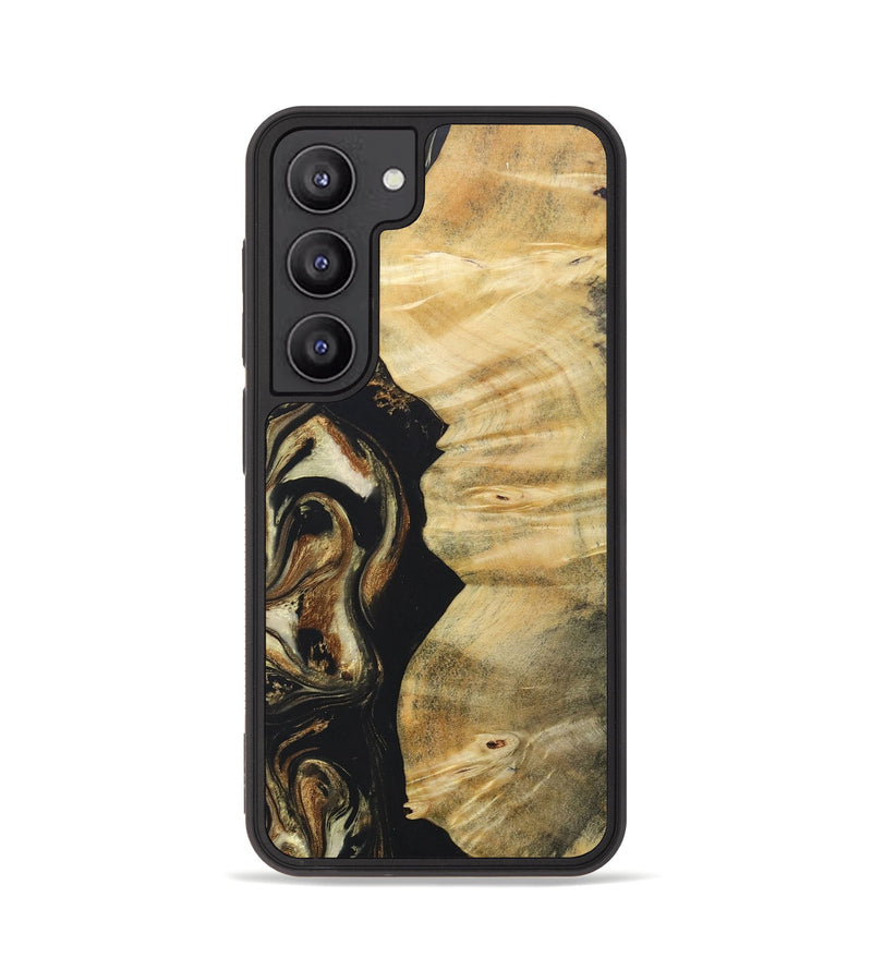Galaxy S23 Wood+Resin Phone Case - Miguel (Black & White, 686542)
