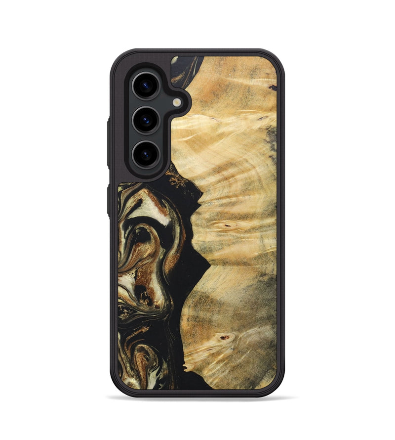 Galaxy S24 Wood+Resin Phone Case - Miguel (Black & White, 686542)