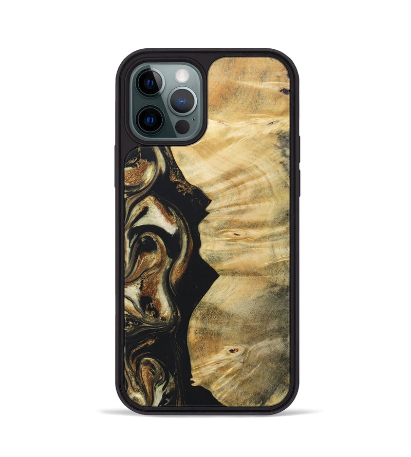 iPhone 12 Pro Wood+Resin Phone Case - Miguel (Black & White, 686542)