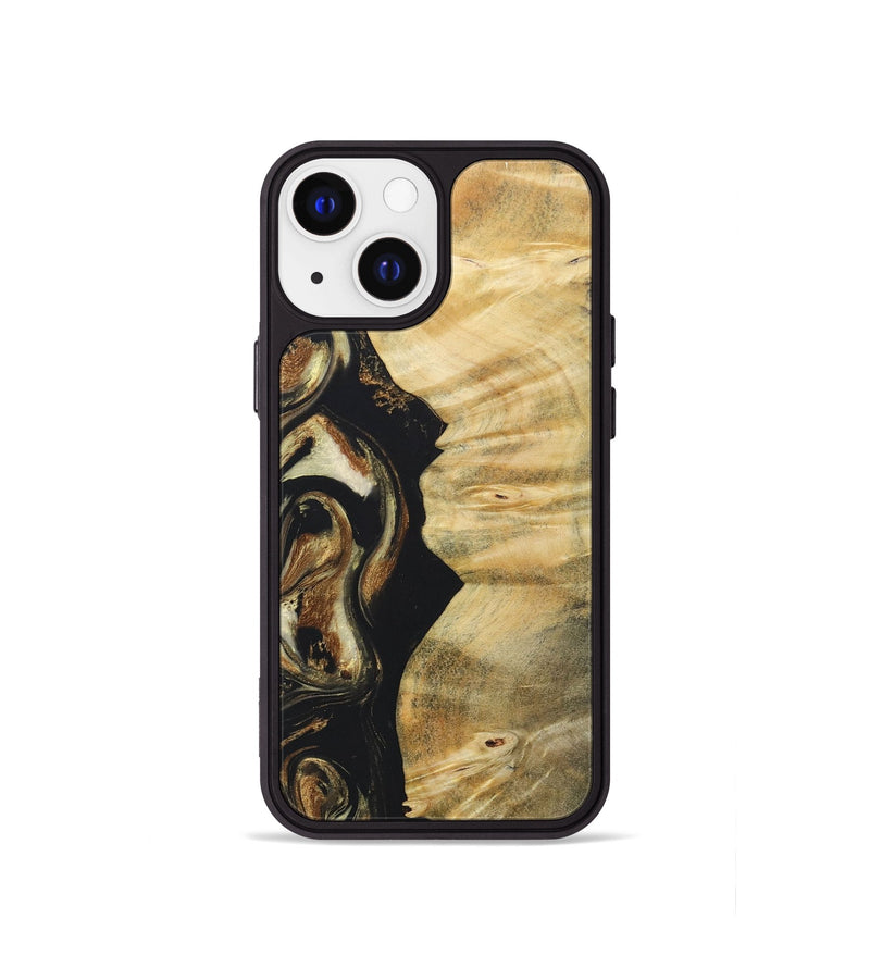 iPhone 13 mini Wood+Resin Phone Case - Miguel (Black & White, 686542)