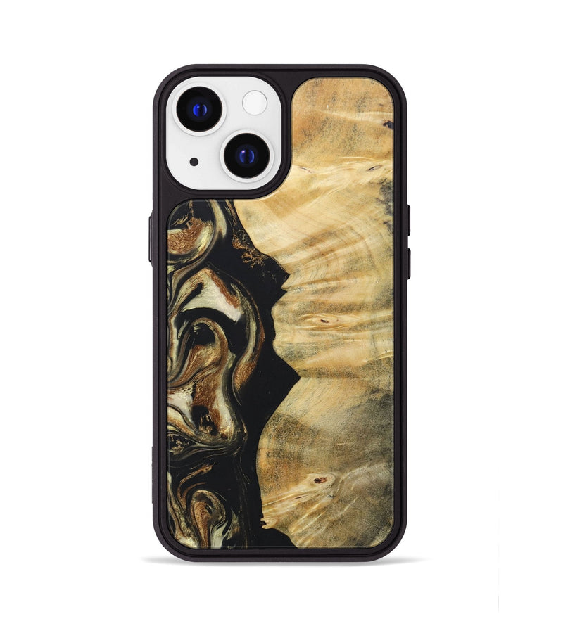 iPhone 13 Wood+Resin Phone Case - Miguel (Black & White, 686542)