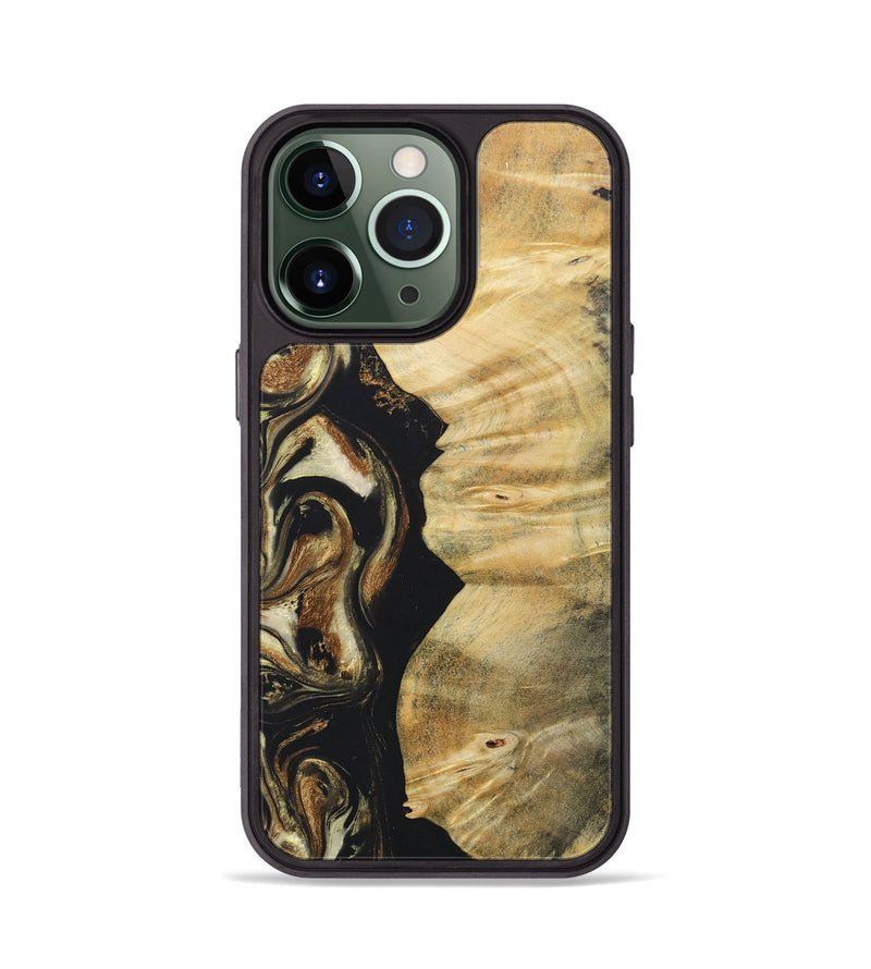 iPhone 13 Pro Wood+Resin Phone Case - Miguel (Black & White, 686542)