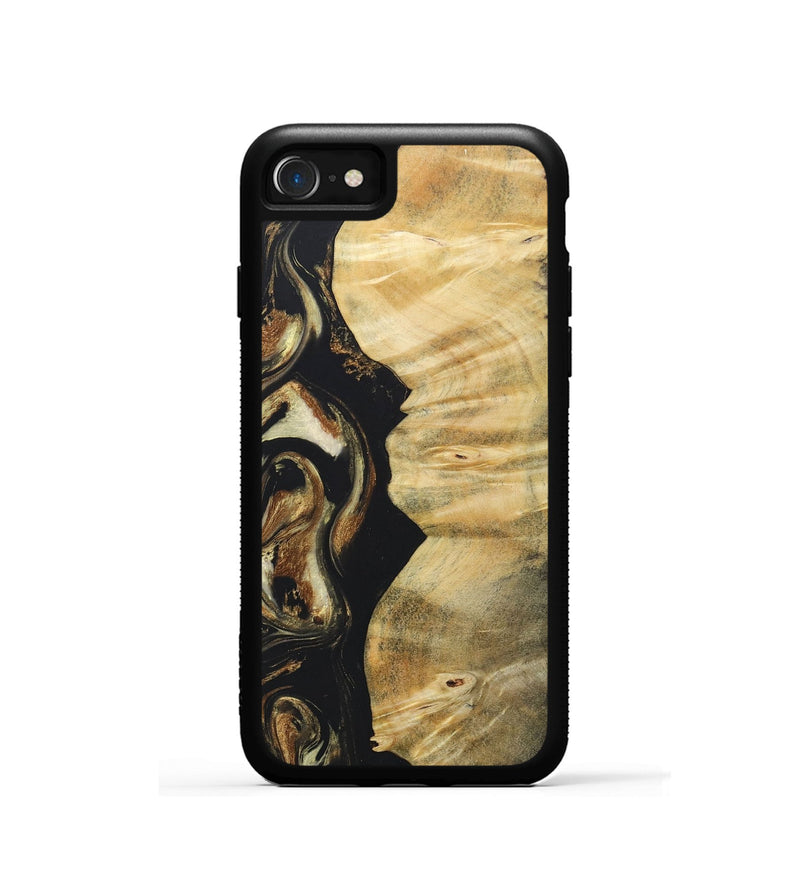 iPhone SE Wood+Resin Phone Case - Miguel (Black & White, 686542)