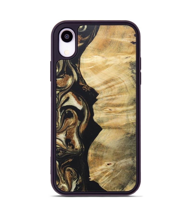 iPhone Xr Wood+Resin Phone Case - Miguel (Black & White, 686542)