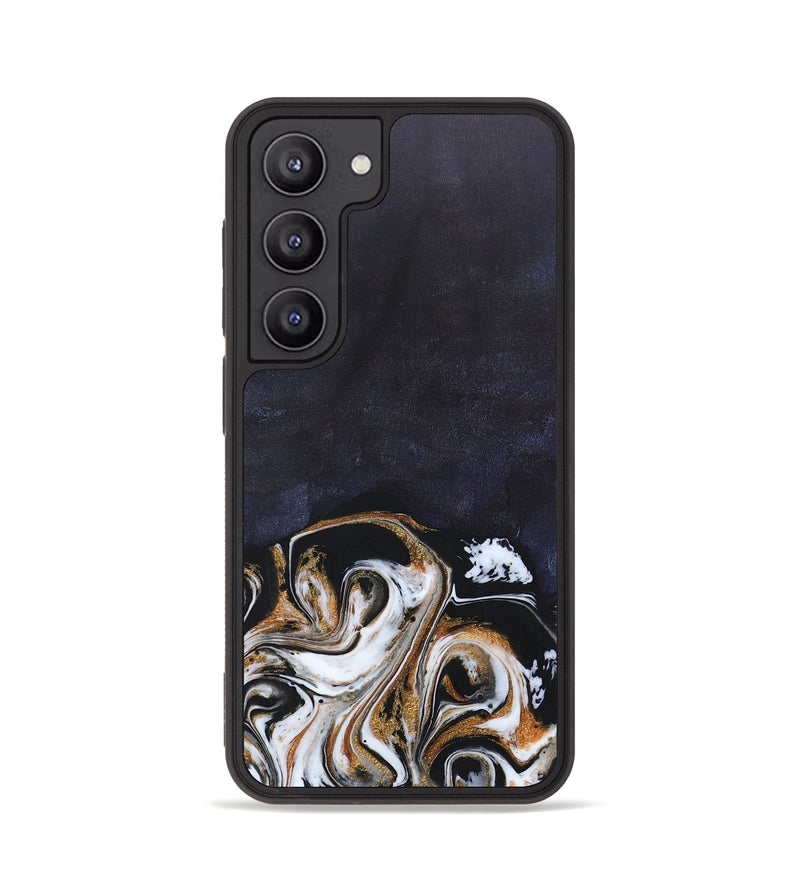 Galaxy S23 Wood+Resin Phone Case - Jolene (Black & White, 686549)