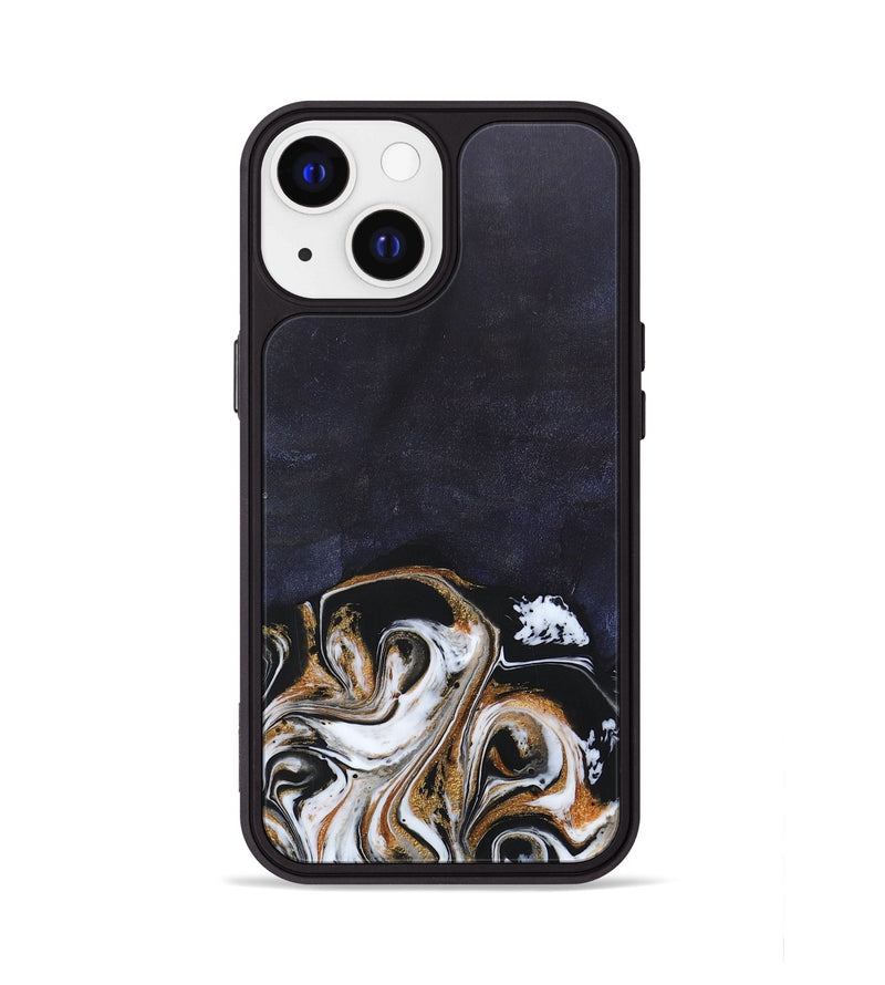 iPhone 13 Wood+Resin Phone Case - Jolene (Black & White, 686549)