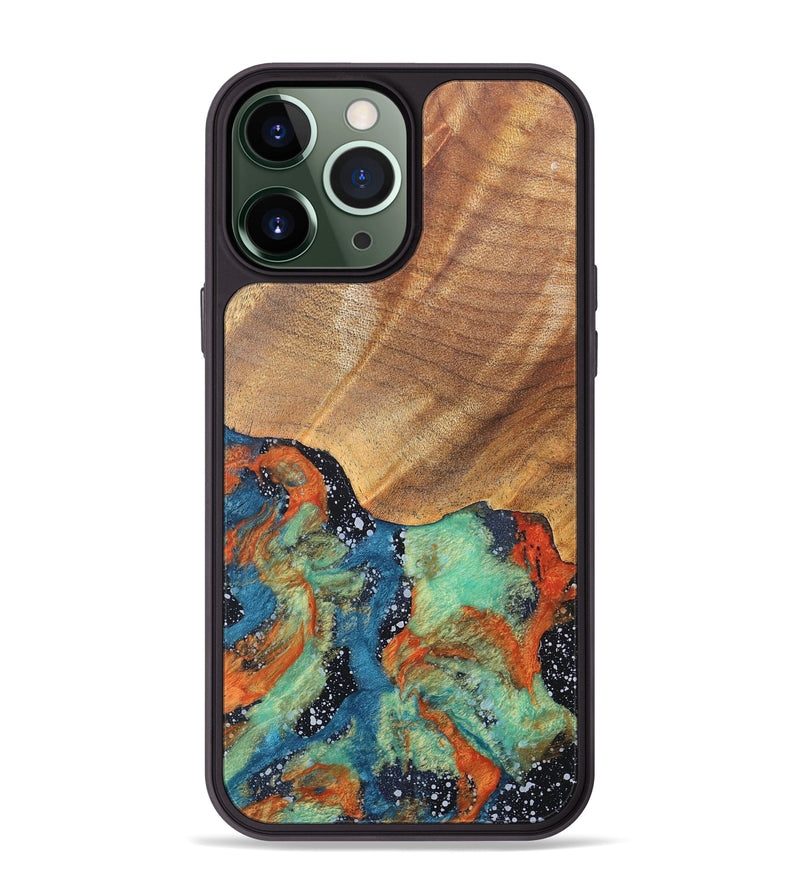 iPhone 13 Pro Max Wood+Resin Phone Case - Kamila (Cosmos, 686607)