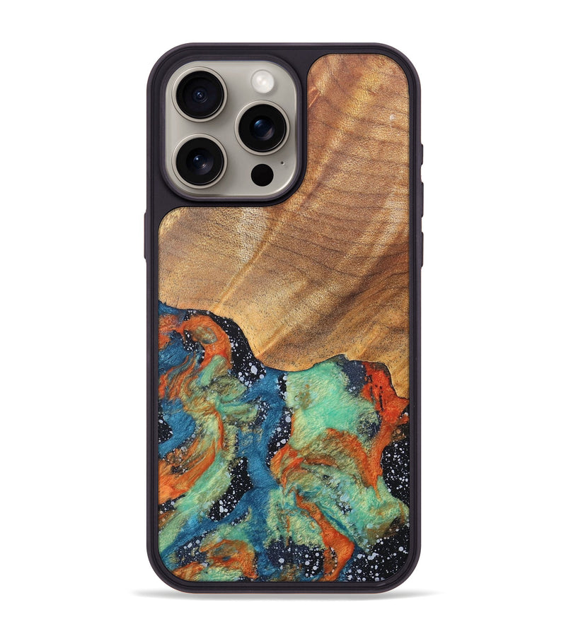 iPhone 15 Pro Max Wood+Resin Phone Case - Kamila (Cosmos, 686607)