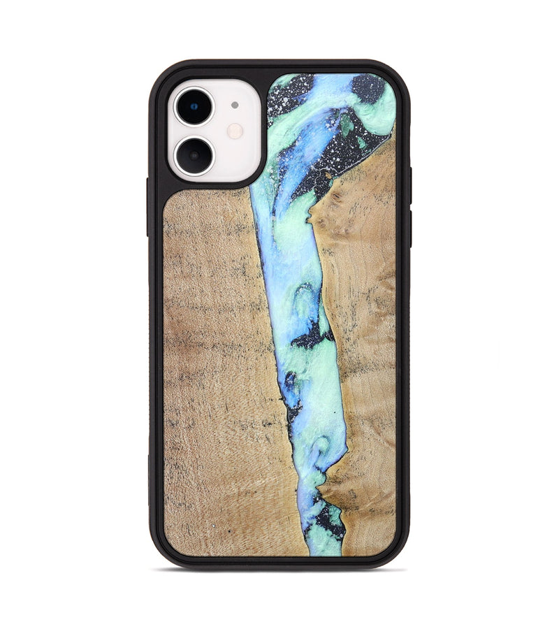 iPhone 11 Wood+Resin Phone Case - Jeff (Cosmos, 686611)