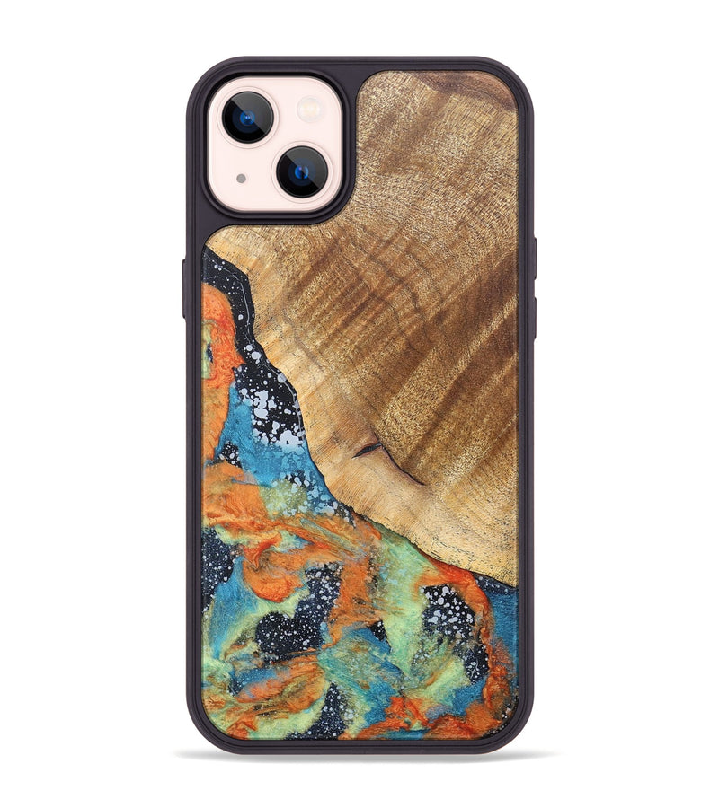 iPhone 14 Plus Wood+Resin Phone Case - Vera (Cosmos, 686624)