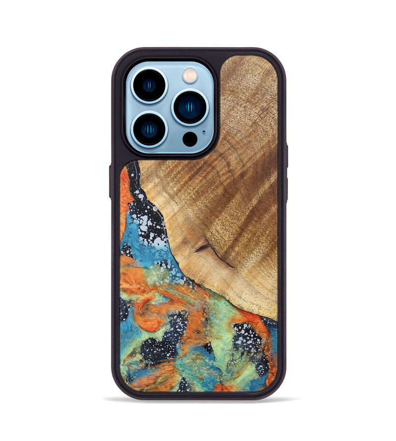 iPhone 14 Pro Wood+Resin Phone Case - Vera (Cosmos, 686624)