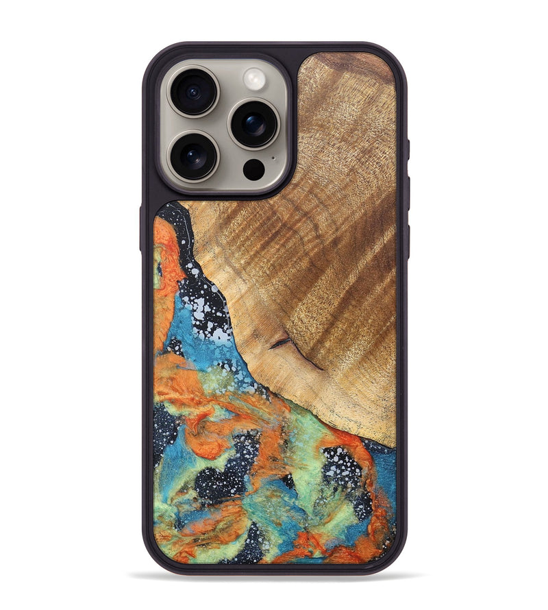 iPhone 15 Pro Max Wood+Resin Phone Case - Vera (Cosmos, 686624)