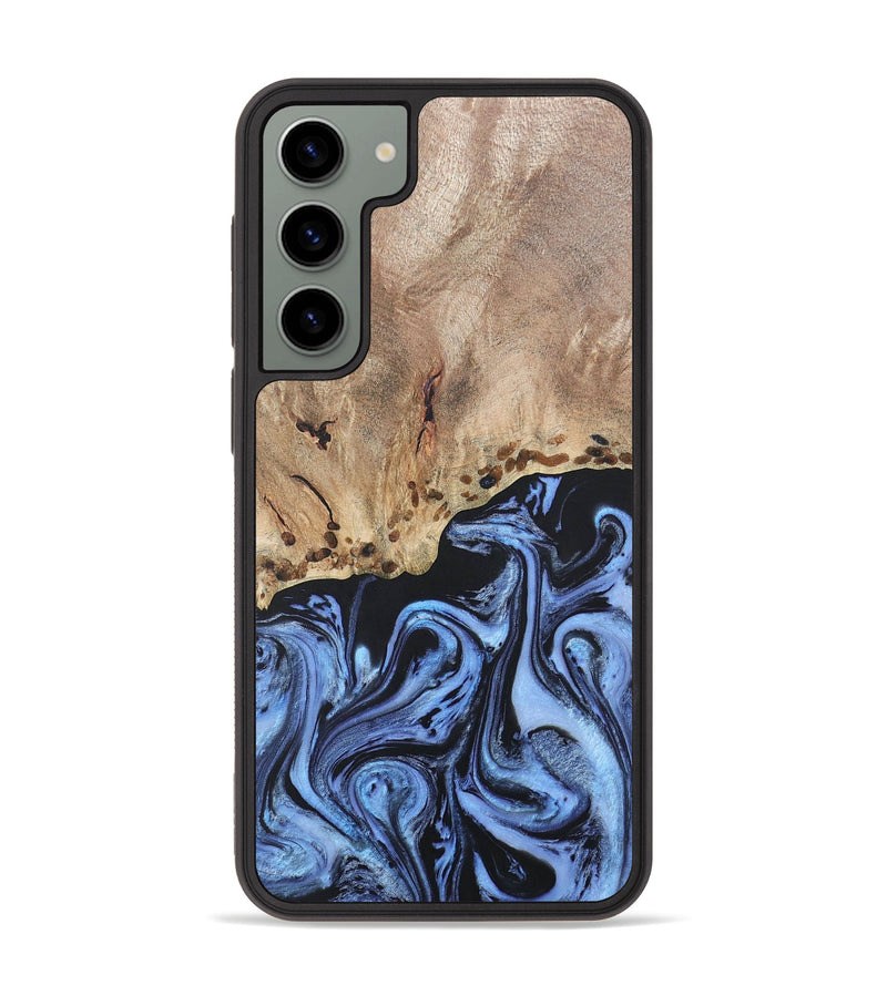 Galaxy S23 Plus Wood+Resin Phone Case - Monica (Blue, 686667)