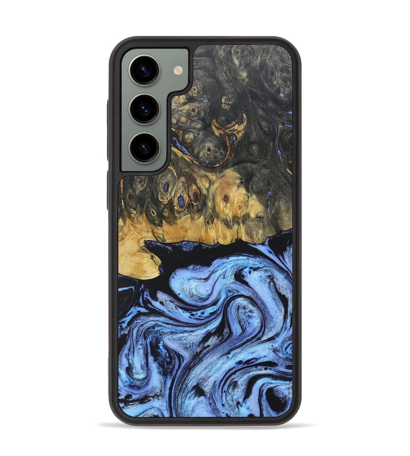 Galaxy S23 Plus Wood+Resin Phone Case - Joni (Blue, 686687)