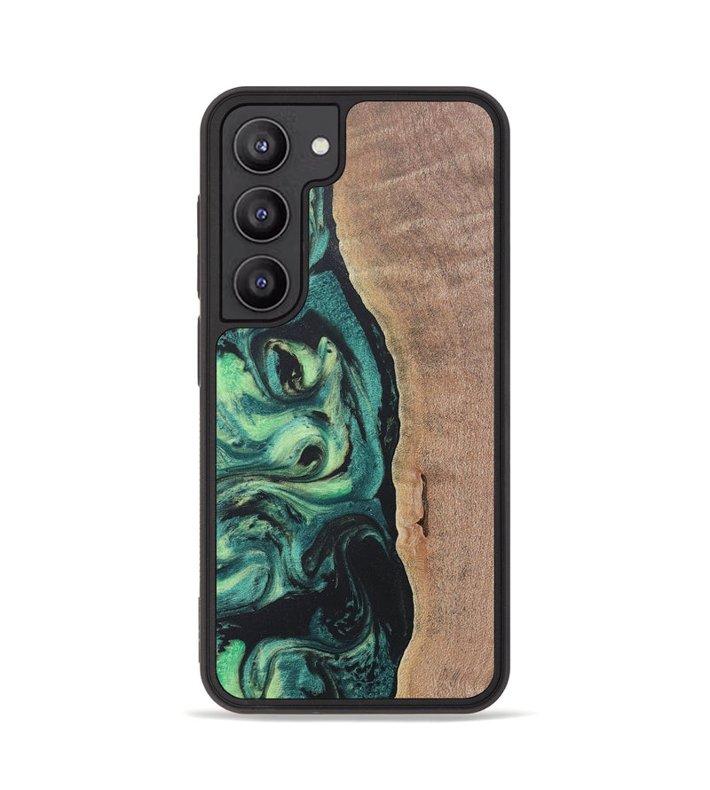 Galaxy S23 Wood+Resin Phone Case - Emerson (Green, 686717)