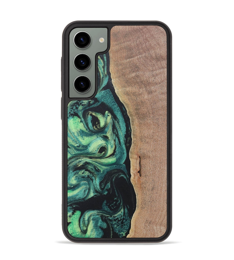 Galaxy S23 Plus Wood+Resin Phone Case - Emerson (Green, 686717)