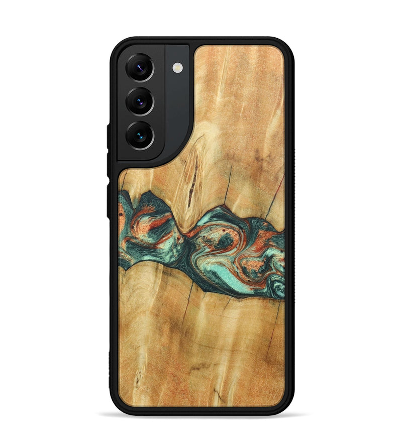 Galaxy S22 Plus Wood+Resin Phone Case - Jaqueline (Green, 686731)