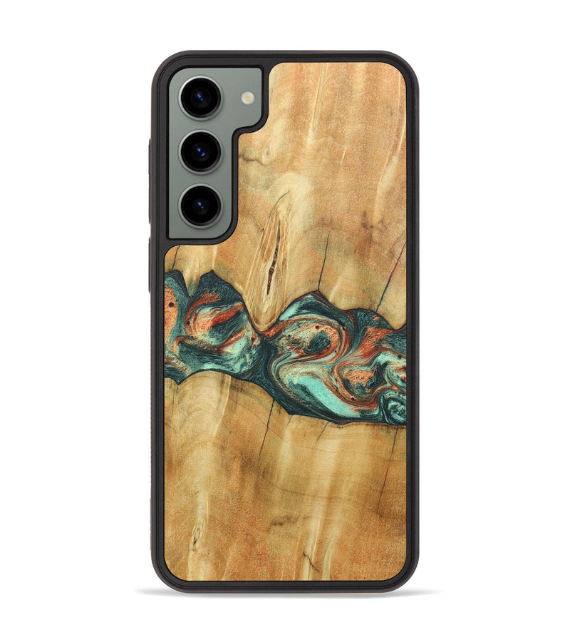 Galaxy S23 Plus Wood+Resin Phone Case - Jaqueline (Green, 686731)