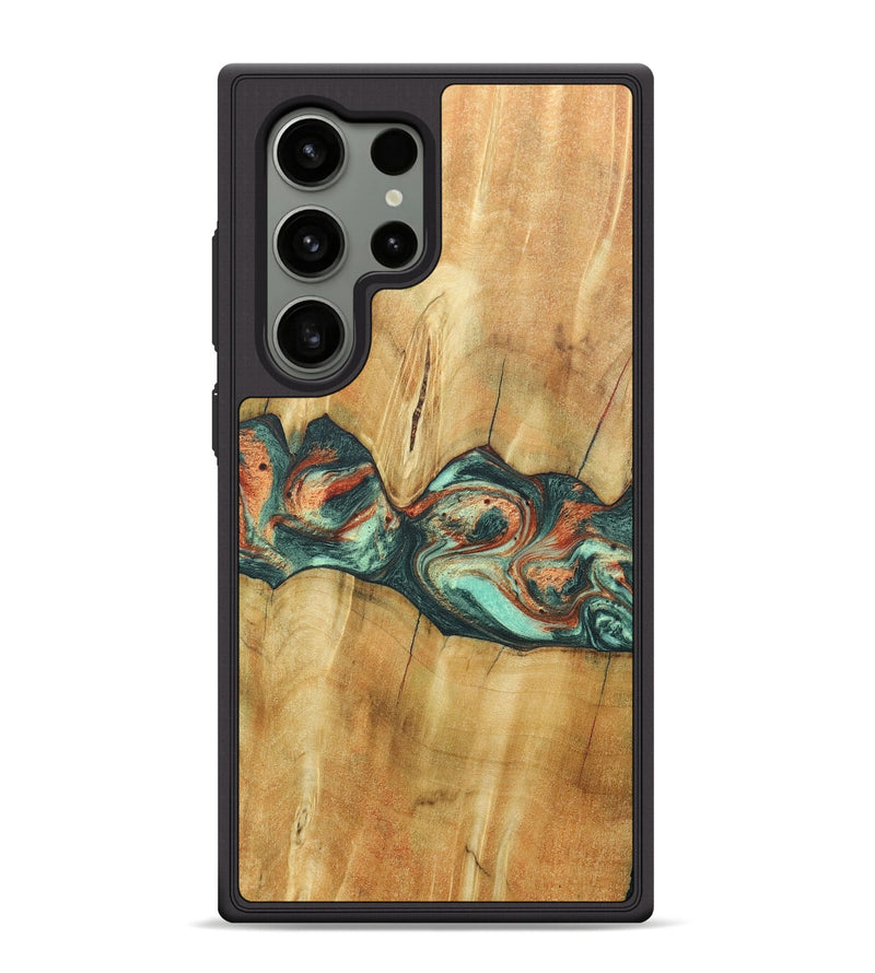 Galaxy S24 Ultra Wood+Resin Phone Case - Jaqueline (Green, 686731)