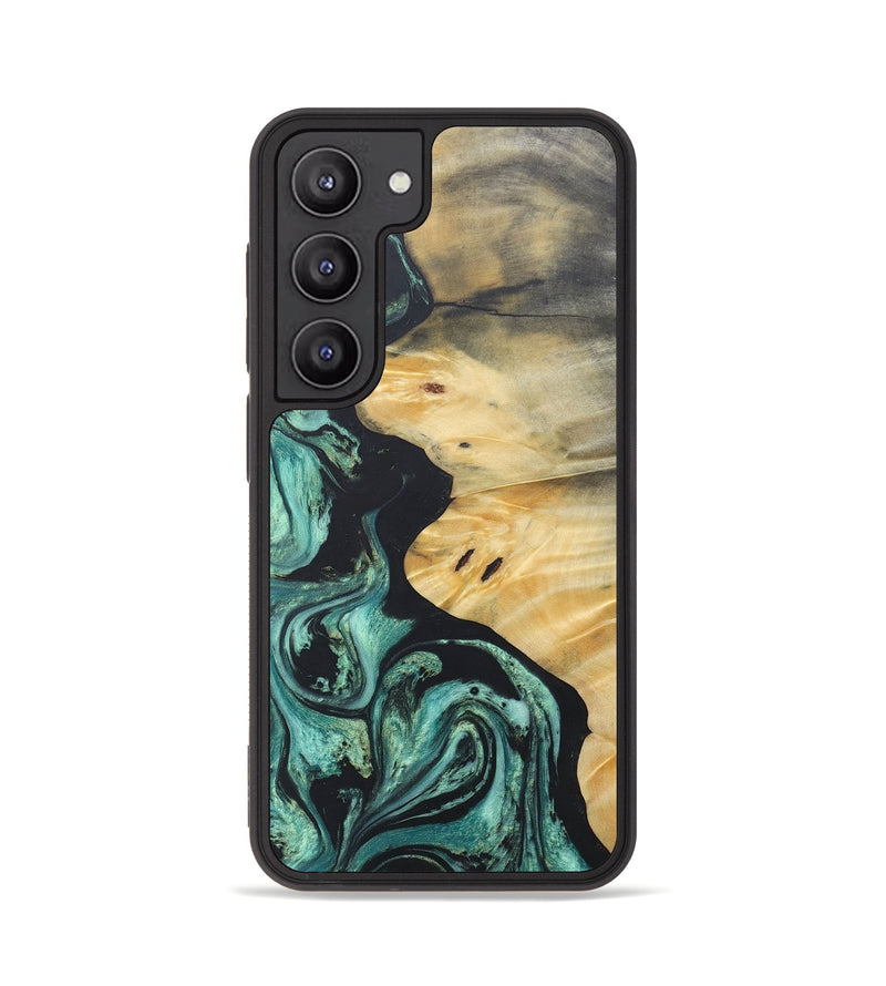Galaxy S23 Wood+Resin Phone Case - Tina (Green, 686733)