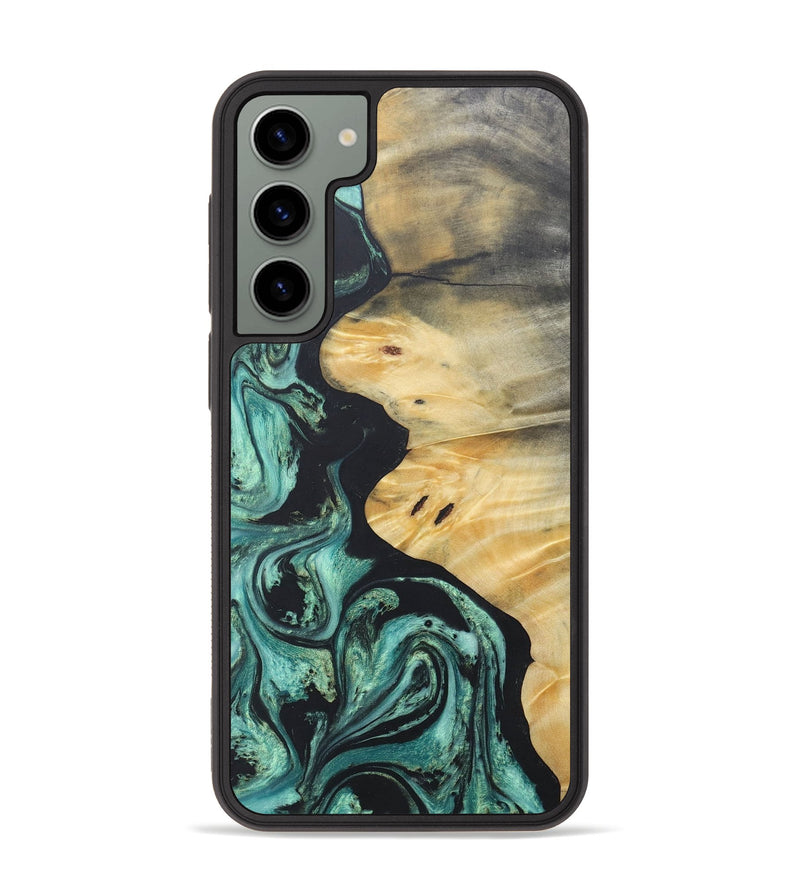 Galaxy S23 Plus Wood+Resin Phone Case - Tina (Green, 686733)