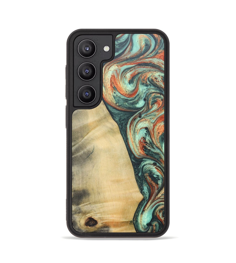 Galaxy S23 Wood+Resin Phone Case - Nadine (Green, 686739)