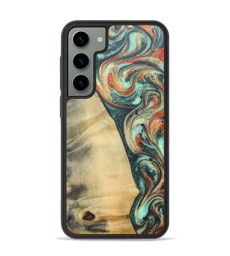 Galaxy S23 Plus Wood+Resin Phone Case - Nadine (Green, 686739)
